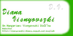 diana visnyovszki business card